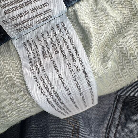 Hollister Dark Wash Skinny Jeans Junior's Size 13 Cotton Polyester Spandex Blend - Picture 7 of 8